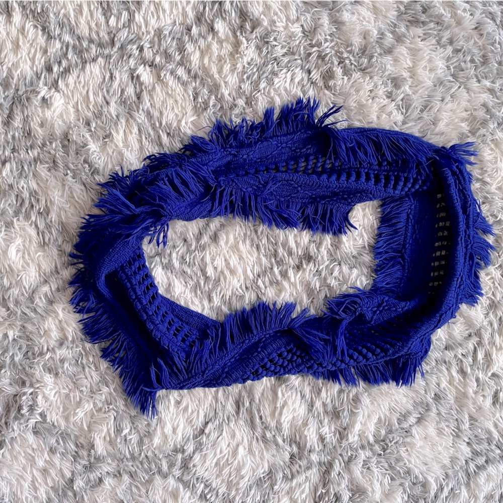 Royal blue infinity scarf